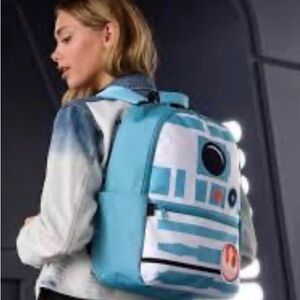 Kids Blue and White Backpack school